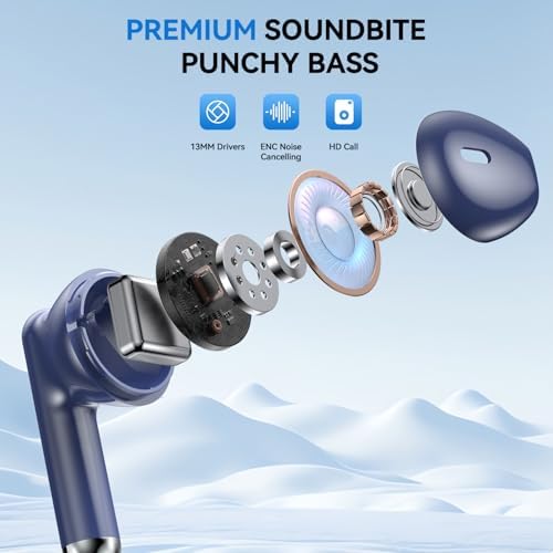 Revolutionary Bluetooth 5.4 Wireless Earbuds with Exceptional 50-Hour Playtime and Powerful Deep Bass – IPX7 Waterproof Design for Active Lifestyles – Sleek Black Charging Case Featuring Battery Indicator for Ultimate Convenience and Durability
