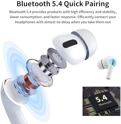 A9 Pro Black Wireless Bluetooth Earphones – Cutting-Edge Touch Screen Noise Cancelling Sports Earbuds with IPX4 Waterproof Protection, Advanced 5.4 Bluetooth Connectivity, and Ergonomic Comfort for Unmatched Audio Performance During Workouts and Daily Activities