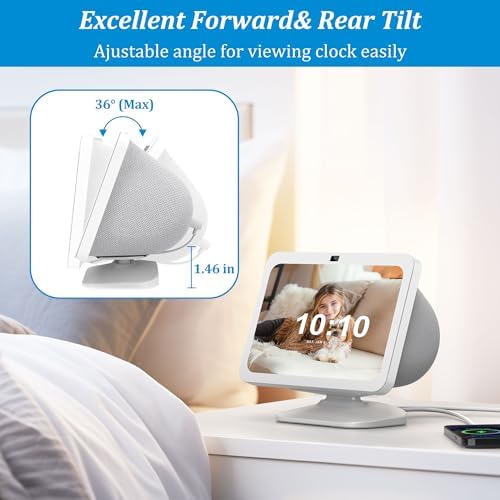 Transform Your Viewing Experience with the Plus Acc Stand for Show 8 (3 rd Gen) – Adjustable Tilt Charging Dock Featuring Dual USB-C & USB-A Ports, Magnetic Device Holder, and Non-Slip Base in Sleek Black – Perfect for Multi-Device Charging and Stability at Home or Office.