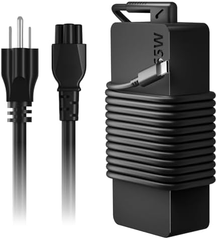 Universal 65 W/45 W USB-C Fast Charging Adapter for Lenovo Think Pad, Yoga, Chromebook & More – Lightweight, Compact Power Solution for Dell, HP, Acer, Asus, and Samsung Laptops with Enhanced Safety Features