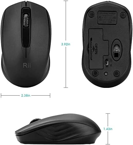 Upgrade Your Computing Experience with Rii 10-Pack Wireless Mouse – Effortless 2.4 GHz Connectivity for PC & Laptop, Ergonomically Designed for Comfort, Portable USB Dongle Included, Perfect for Home, Office, and School Use – Reliable High-Precision Optical Mice in Sleek Black Finish