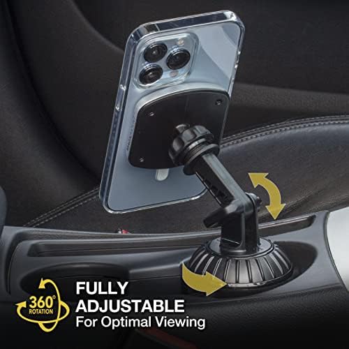 Transform Your Driving Experience with the Scosche MP2 FM-XCES0 Magic Mount Pro2 – Universal Flush Magnetic Car Mount Compatible with Mag Safe, i Phones, Galaxy, Pixel & All Smartphones – Effortless Hands-Free Access and Enhanced Stability for Safe Navigation