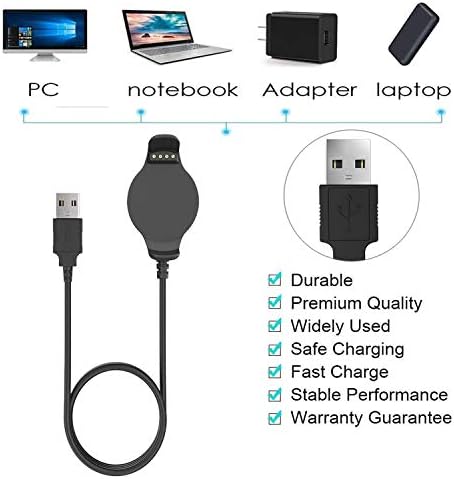 Garmin Forerunner 620 Charging Solution – Fit Turn USB Data Sync Cable with Clip Cradle Dock, 100 cm Length for Seamless Power & Performance Optimization – Essential Smartwatch Accessory for Efficient Charging & Data Transfer