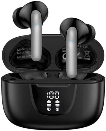 Premium Bluetooth 5.3 Sports Earbuds with IPX7 Waterproofing: Exceptional Noise Cancellation and 60 Hours Playtime – Ergonomic Fit for i Phone 15/16 & Samsung Galaxy S Series – Ultimate Sound Experience for Active Lifestyles and Outdoor Adventures