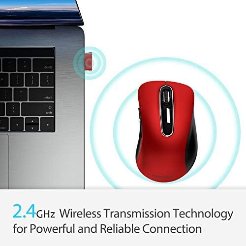 Upgrade Your Workflow with the Memzuoix 2.4 G Wireless Mouse – Ergonomic and Portable 1400 DPI USB Mouse for Laptop, PC & Desktop | 5 Customizable Buttons for Ultimate Control | Ideal for Professionals and Casual Users Alike