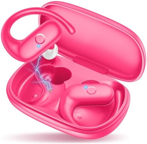 MOZOTER Wireless Sport Earbuds: Stylish Bluetooth Headphones with Enhanced Deep Bass, Secure Earhooks for Active Comfort, and Unmatched 60-Hour Battery Life – Ideal for Fitness, Meetings, and Everyday Use