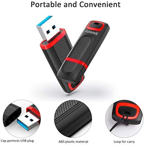 JUANWE 128 GB USB Flash Drive Dual Pack – High-Speed USB 3.0 Thumb Drive with LED Indicator for Effortless Data Storage Across Devices, Ideal for PCs, Laptops, Car Audio, and Smart TVs – Reliable and Compact Memory Solution for Your Digital Needs