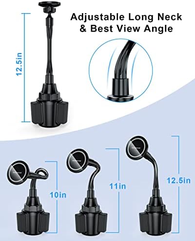 Revolutionize Your Driving Routine with the SUPERONE Mag Safe Car Cup Holder Phone Mount – Featuring 20 Ultra-Strong Magnets and an Adjustable Gooseneck for Ultimate Compatibility with i Phone 16, 15, 14, 13, 12 Series and All Smartphones – Experience Enhanced Stability, Easy Installation, and Hands-Free Navigation for a Safer Journey