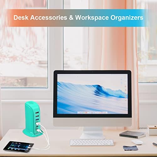 Elevate Your Charging Game with Upoy’s Ultimate USB Power Hub: Multi-Device Charging Station with 5 ft Extension Cord for i Phones, Tablets, and Earbuds – Fast, Efficient Power Adapter for Home and Office Use with Advanced Safety Features