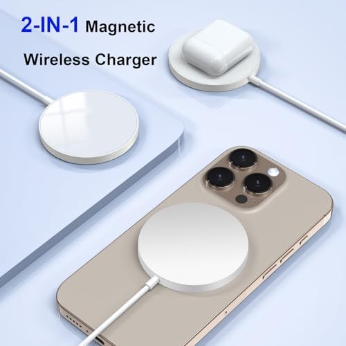 Enhance Your Charging Experience with the Premium 15 W Mag Safe Wireless Charger – LCD Display, Magnetic Fast Charging Pad for i Phone 12-16 Series, Sleek Glass Design, USB-C Port, Perfect for On-the-Go Power Solutions