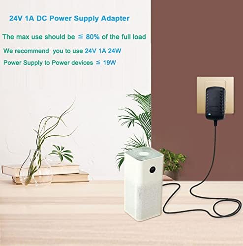 24 V 1 A AC to DC Power Adapter – Universal 100-240 V Input, High-Performance 24 W Power Supply for LED Strip Lights, CCTV Cameras, and DC Pumps – Reliable 5.5 mm x 2.5 mm Connector for Optimal Device Compatibility and Efficiency