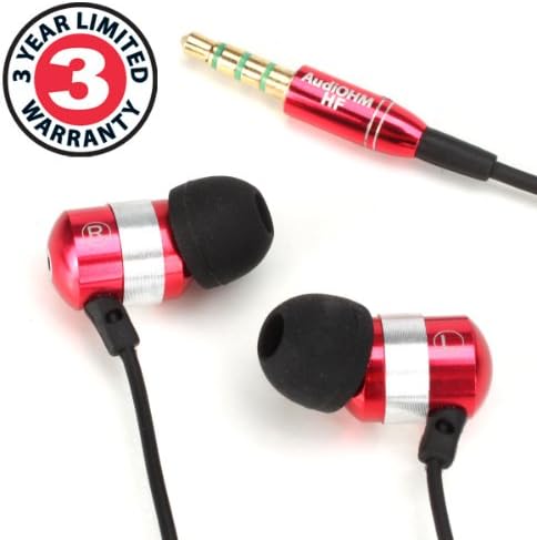 GOgroove Audi OHM HF Earbud Headphones – Superior Noise Isolating In-Ear Earphones with Deep Bass, Ergonomic Fit & Comfortable Gel Tips for All-Day Use – Perfect for Music Lovers, Commuters & Fitness Enthusiasts