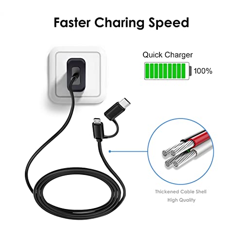 10 FT Ultimate Charger Pack for Kids’ Tablets & Kindle – 3 Durable USB Type C Cables for Fast Power Charging | Compatible with Android Tablets & Kindle Fire (7, 8, 10) | Ideal for Home and Travel Charging Solutions