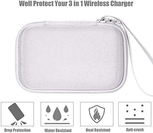 Aenllosi Premium Hard Shell Case for UCOMX Nano 3-in-1 Wireless Charger – Ultimate Protection & Portability for Travel Enthusiasts – Shockproof Design with Soft Lining for Scratch Resistance – Secure Zipper Closure for Everyday Use