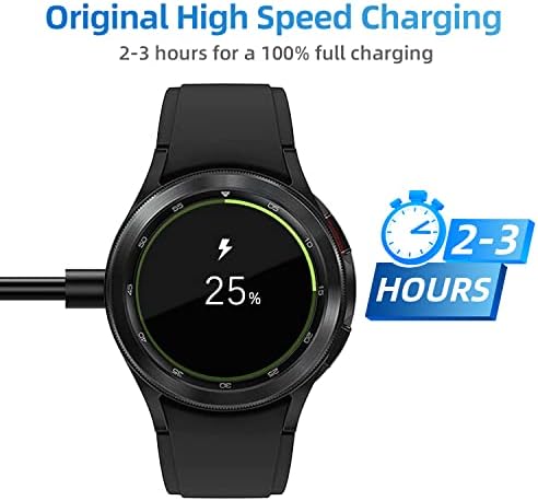 Efficient USB C Charger for Samsung Galaxy Watch Series – Premium Nylon Cables for Galaxy Watch 7/6/5/4/3/Active 2 – Rapid Charging with Advanced Safety Features for Everyday Use and Travel Convenience