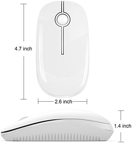 Sleek Vssoplor Wireless Mouse – Ultra-Slim Silent Optical Companion for Laptops & PCs | 2.4 GHz Nano Receiver, Perfect for Quiet Workspaces & Travel | Enhanced Compatibility for Windows, Mac & Linux
