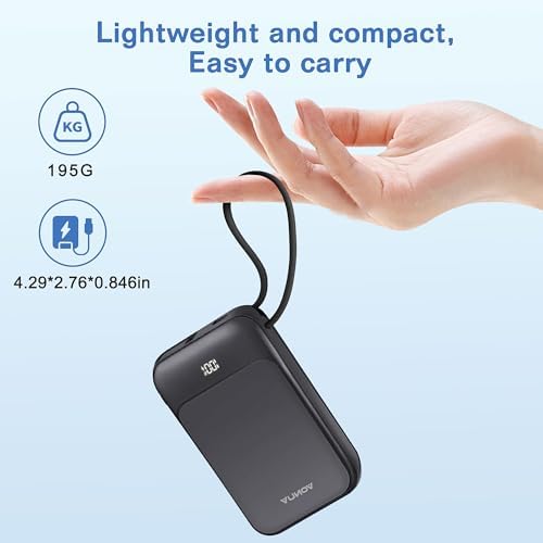 Magnetic Power Bank 10,000 m Ah with USB-C & 15 W Wireless Fast Charging – Advanced Portable Charger for i Phone 16/15 & Samsung Devices – LED Battery Indicator & 22.5 W PD Charging – Ultimate Convenience for On-the-Go Life
