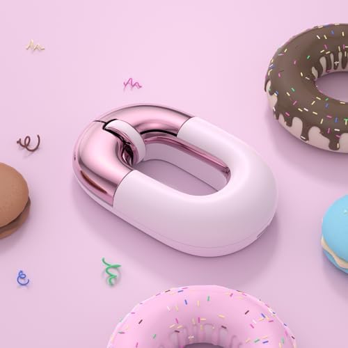 Charming Macaron Dual Mode Wireless Charging Mouse – Sweet Donut Design for Effortless Travel, Silent Operation & 1200 DPI Precision – Perfectly Compatible with PC, Mac & Laptops (Pink) – Elevate Your Workspace with Style and Functionality
