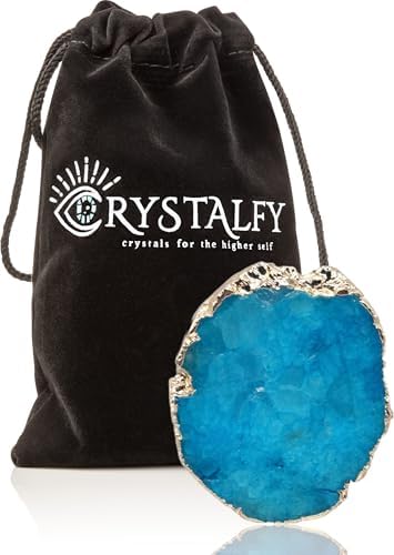 Transform Your Mobile Experience with CRYSTALFY White Clear Quartz Druzy Crystal Phone Grip – Versatile Kickstand & Unique Gemstone Top for i Phone, i Pad, Kindle & More – Handcrafted Natural Accessory with Enhanced Adhesion and Customizable Design – Perfect for Style, Functionality, and Gifting