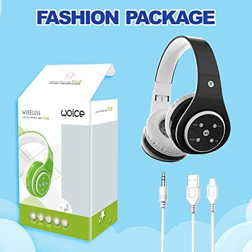 Safe & Stylish Kids Bluetooth Headphones – Foldable Over-Ear Design with Volume Limiting for Optimal Hearing Protection (85/110 d B), Wireless & Wired AUX Compatibility, Built-in Microphone for Hands-Free Calls, Perfect for School, Travel & Everyday Use, Durable Noise Isolation for All Devices