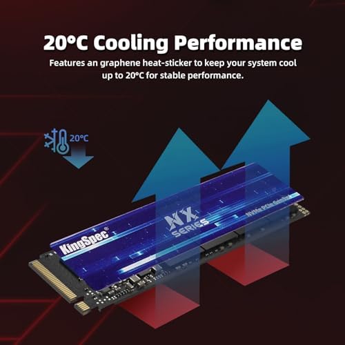 Upgrade Your System with King Spec NX Series 1 TB NVMe M.2 SSD – Unleash Blazing 3500 MB/s Read Speeds for Enhanced Performance in Desktops & Laptops, 3 D NAND Flash Technology for Ultimate Reliability and Efficiency, M.2 2280 Internal Solid State Drive Designed for Gamers and Creators