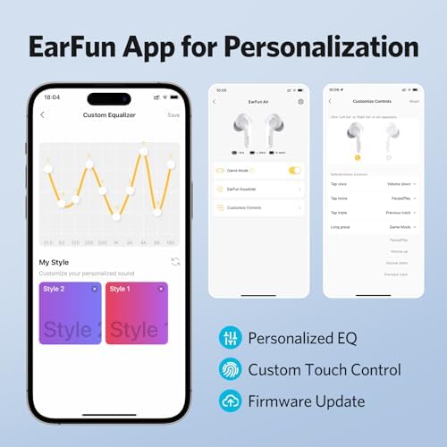 Elevate Your Audio Journey with Ear Fun Air True Wireless Earbuds – Bluetooth 5.0 Technology, 4 Microphones for Crystal-Clear Calls, IPX7 Waterproof Sweatshield for Active Lifestyles, Volume Control for Custom Sound, Fast USB-C & Wireless Charging, Deep Bass Sound Experience, 35 Hours of Playtime in Sleek White – Perfect for Music Lovers & Fitness Enthusiasts