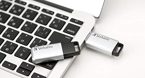 Verbatim 16 GB Secure Pro USB 3.0 Flash Drive – AES 256 Encryption for Ultimate Data Security, Lightning-Fast Transfers, Sleek Silver Design – Perfect for Safe File Storage on PCs and Macs