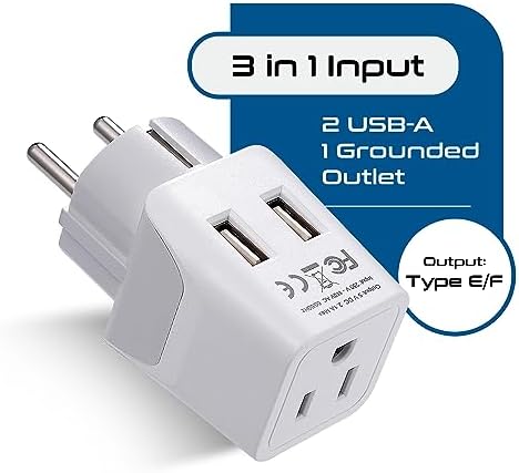 Compact Dual USB Travel Adapter for Effortless Charging in Australia, New Zealand, and China – Essential Type I Plug for Phones, Tablets, and Cameras – Quick Charge Capability with Universal Compatibility for Hassle-Free Global Adventures