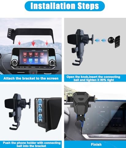 Nissan Altima, Sentra & Rogue Dash Mount Phone Holder – Premium Adjustable Cradle for Smartphones (8-Inch Screen) – Secure, Tool-Free Installation for Enhanced Driving Safety & Convenience (2019-2025)