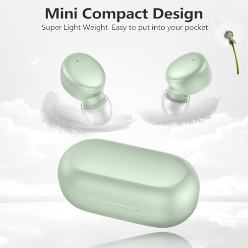 Ultra-Lightweight MOZOTER S8 Mini Wireless Earbuds – Bluetooth 5.3 Headphones with 60 Hours Playtime, Deep Bass Performance, Sweat-Resistant Design in Trendy Purple, Optimal Comfort for Sports & Daily Use