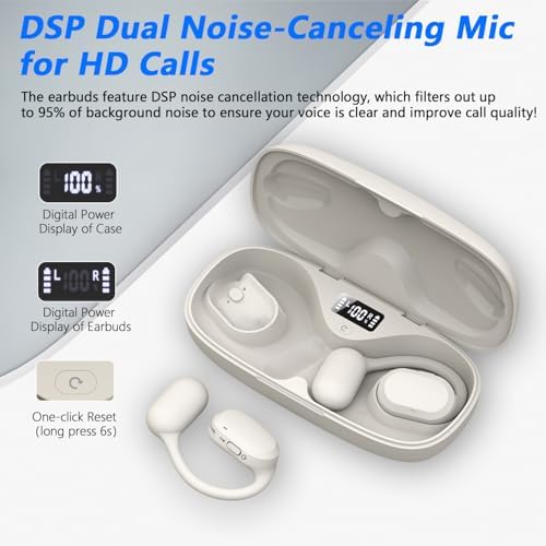 Enhance Your Sound Experience with BANIGIPA Bluetooth 5.4 Open Ear True Wireless Earbuds – Ultra-Lightweight Headphones Featuring Detachable Noise-Canceling Boom Mic for Crystal-Clear Communication and Immersive Listening. Designed for Fitness Enthusiasts and Professionals, These Advanced Earbuds Offer Lightning-Fast Connectivity with Bluetooth 5.4, Ensuring Seamless Multipoint Pairing Across All Your Devices. The Innovative Open Ear Design Balances Superior Audio Fidelity with Essential Situational Awareness, Making Them Ideal for Gym Sessions and Busy Environments. Engineered for Comfort During Extended Wear, These Robust Earbuds Provide Exceptional Sound Quality, Perfect for Any Activity. Transform Your Daily Routine with BANIGIPA Open Ear Headphones, Where Cutting-Edge Technology Meets Versatile Functionality for an Unmatched Auditory Adventure.