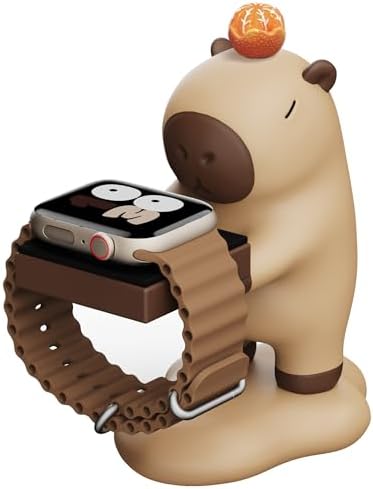 Capybara-Inspired Apple Watch Charging Stand – Whimsical Dock for Ultra2, SE2 & All Series – Fast Charging Solution with Adorable Aesthetic for Home & Office – Sturdy, Compact Design for Effortless Use & Charming Décor