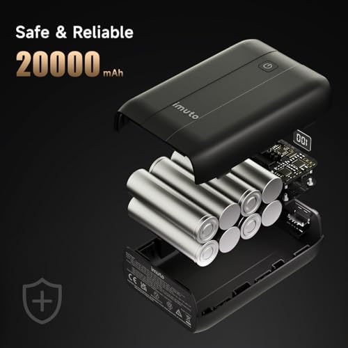 High-Power imuto 100 W Portable Charger – 26800 m Ah Multi-Device Fast Charging Power Bank with USB-C PD3.0 for Mac Book Pro, Dell XPS, i Pad Pro, and i Phone 15 – Ultimate Travel Companion for Gamers and Professionals