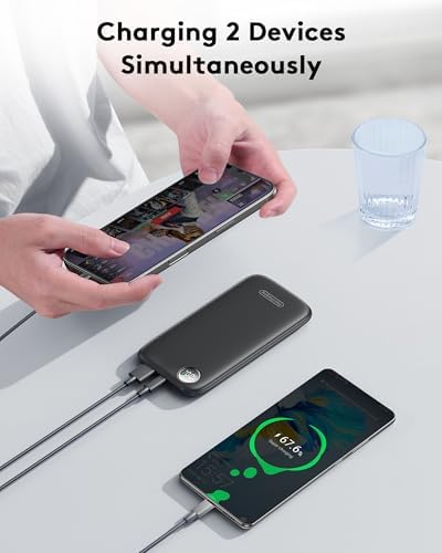 Sleek 10000 m Ah Fast Charging Power Bank – Ultra-Slim USB-C Travel Charger with 12 V/4.5 A Output for i Phone 11-16 & Samsung Devices – Elegant Deep Black Portable Battery for On-the-Go Efficiency and Reliability