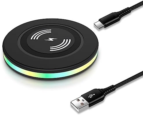 High-Speed 15 W Samsung Wireless Charging Pad for Galaxy S25 Ultra, S24 Ultra, S23 FE, S22, S21, S20 FE, Plus i Phone 16, 15, 14 Pro Max & Google Pixel 9 Pro XL – Ultimate Fast Charging Station with Enhanced Device Compatibility and Safety Features