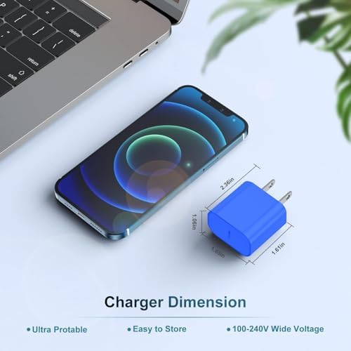 20 W USB-C Fast Charger for i Phone 16/15 Series & i Pad – 6 ft Type C to C Cable, High-Speed Wall Adapter for Optimal Performance, Compact & Durable Power Solution for Apple Devices – Experience Rapid Charging Anywhere