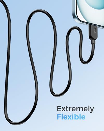 Ultra-Flexible 10 FT USB A to USB C Cable Set – 3-Pack for Seamless Charging & Data Transfer | Compatible with i Phone 16/15 Pro Max Plus, Galaxy S23, Apple Car Play & Android Auto | Premium White Design for Maximum Versatility and Speed