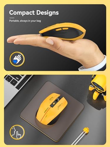 Streamlined Bluetooth Wireless Mouse – Rechargeable Ergonomic Multi-Device Mice (Tri-Mode: BT1/BT2 + 2.4 GHz) with USB Receiver, Stylish Khaki to Pink Design for Laptop, Mac Book, PC, i Mac, i Pad – Ultimate Comfort & Flexibility for Effortless Productivity
