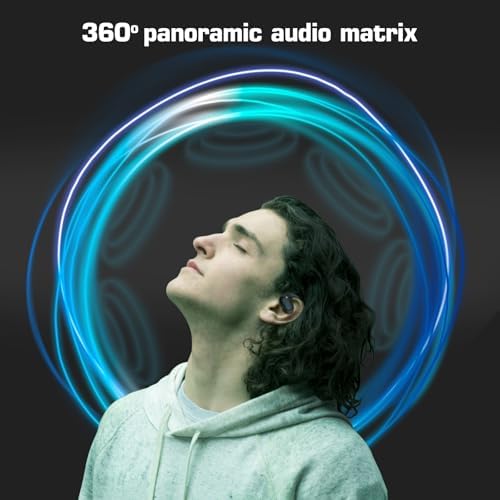 Open Ear Wireless Headphones – Ultra-Lightweight Hi-Fi Sound Earbuds with 20-Hour Playtime, Perfect for Sports, Running, and Gaming – Stay Aware and Comfortable with Seamless Device Compatibility