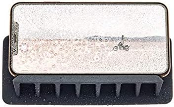 TOOLETRIES The Jack Shower Phone Holder – Designed for Shower Bath or Bathroom Mirror. Holds Any Phone Tablet ipad no-Residue Adhesive Grip to Shiny Surfaces (Charcoal) – Enhanced Compatibility and Speed