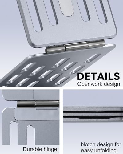 Magnetic Tri-Fold Cell Phone Stand for Desk, Adjustable Metal Phone Holder for Magsafe, Portable & Foldable Card Phone Mount for Recording, Office Small Stand for iPhone 16/15/14/13/12(Black) – Enhanced Compatibility and Speed