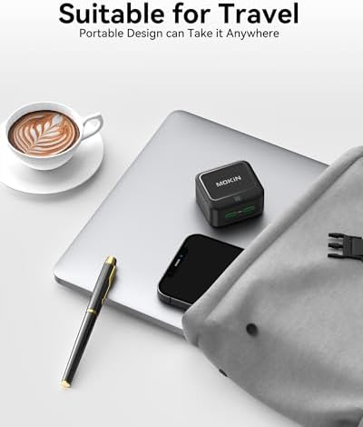 40 W Ga N Dual-Port USB C Fast Charger Block – Compact & Travel-Friendly Power Adapter for i Phone 16 and Samsung Devices – Universal Compatibility for Rapid Device Charging with Advanced Power Delivery Technology – Efficient, Foldable Design for On-the-Go Use