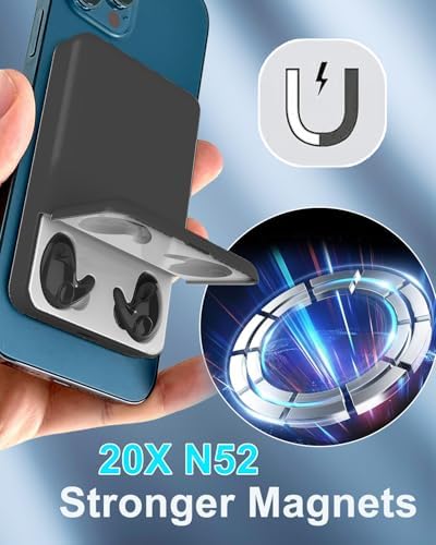 Magnetic 2-in-1 Portable Power Bank and True Wireless Earbuds: 5000 m Ah Mag-Safe Charger for i Phone 16/15/14/13/12 – Ultimate Audio and Charging Solution in Sleek Black Design for On-the-Go Users