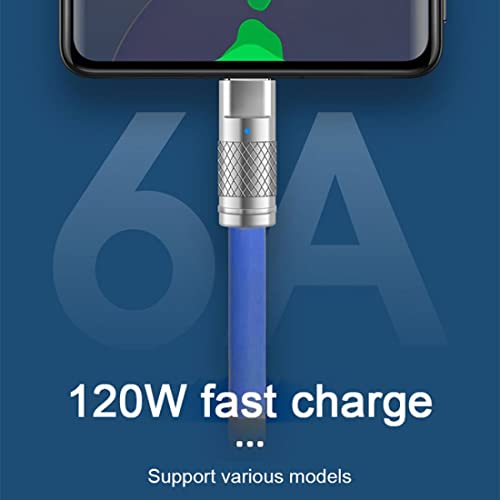Ultra Soft 120 W USB to USB C Cable for Fast Charging & Data Transfer – 2 M Length with Built-in Charging Indicator for Optimal Connectivity and Durability