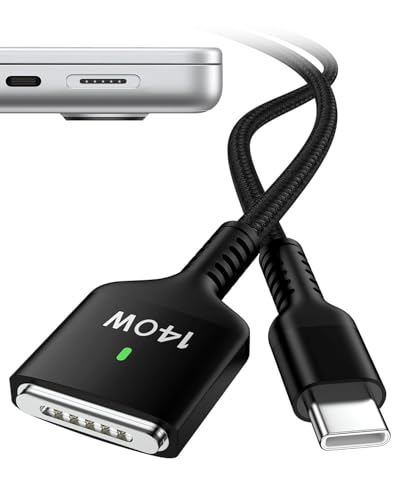 140 W Magnetic USB-C to Mag Safe 3 Charger for Mac Book Pro & Air – 6 Feet Long Fast Charging Cable for Enhanced Performance and Compatibility – Ideal for 16/14 Inch Mac Book Pro and 15/13 Inch Mac Book Air – Durable, Reliable Power Solution for On-the-Go Users