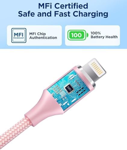 Apple MFi Certified Lightning to USB Adapter Cable – High-Speed Data Transfer & Rapid Charging OTG Cord for i Phone 14, 13, 12, 11 Pro Max, XS, XR, X, 8, 7, 6 S, 6 Plus, SE, 5 S, 5 C, i Pad Mini, Air & Pro – Durable Design for Enhanced Performance and Compatibility