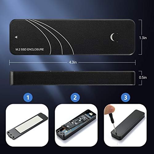 Ultra-Fast SATA M.2 SSD to USB 3.2 Adapter – Dual Protocol NVMe M-Key & B+M Key Support for 2230/2242/2260/2280 SSDs | 10 Gbps Data Transfer Speeds | UASP Enabled for Optimal Performance and Reliability | Compact, Portable Design for Effortless Data Access and Backup Solutions