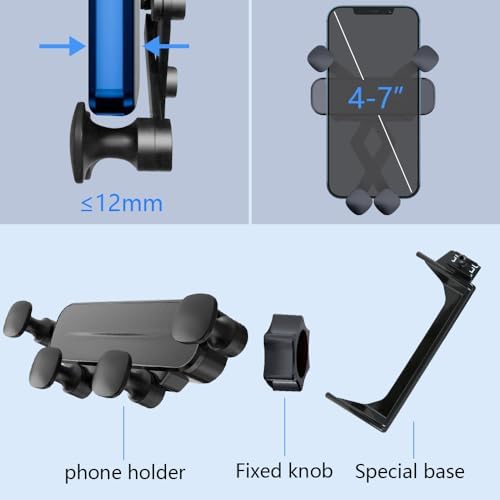 Premium Gravity Phone Holder for 2019-2025 Toyota RAV4 – Auto Lock Design for Secure Navigation & Hands-Free Operation – Compatible with LX, XLE, Hybrid, LE, SE, Prime, & Woodland Models – Tool-Free Installation & Adjustable Viewing Angles for Enhanced Driving Safety