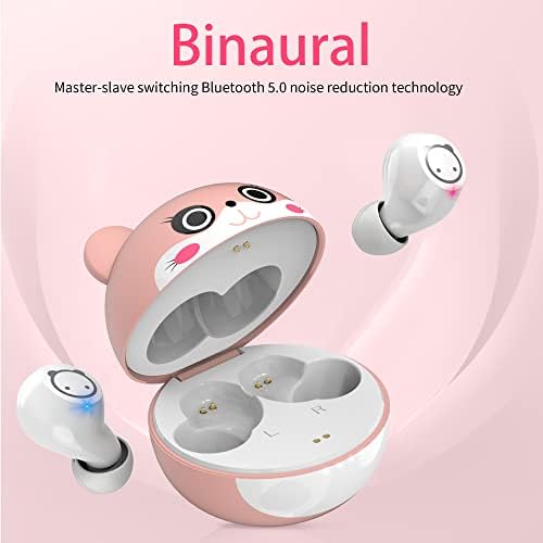 Charming Bluetooth Earbuds for Kids – Waterproof Noise-Cancelling In-Ear Headphones with Adorable Pig and Cat Designs – Comfortable Stereo Sound Perfect for Young Music Lovers and Learning – Durable, Easy-to-Clean Wireless Headset with Broad Device Compatibility – Engage Your Child’s Audio Experience with Fun and Functionality