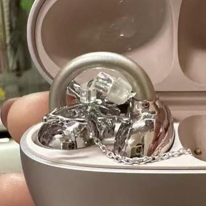 Elevate Your Earbuds with a Chic Silver Rhinestone Bow Clip-On Accessory – Customizable DIY Earbud Decor for Fashion-Forward Audio Enthusiasts – Perfect for Daily Use & Special Events